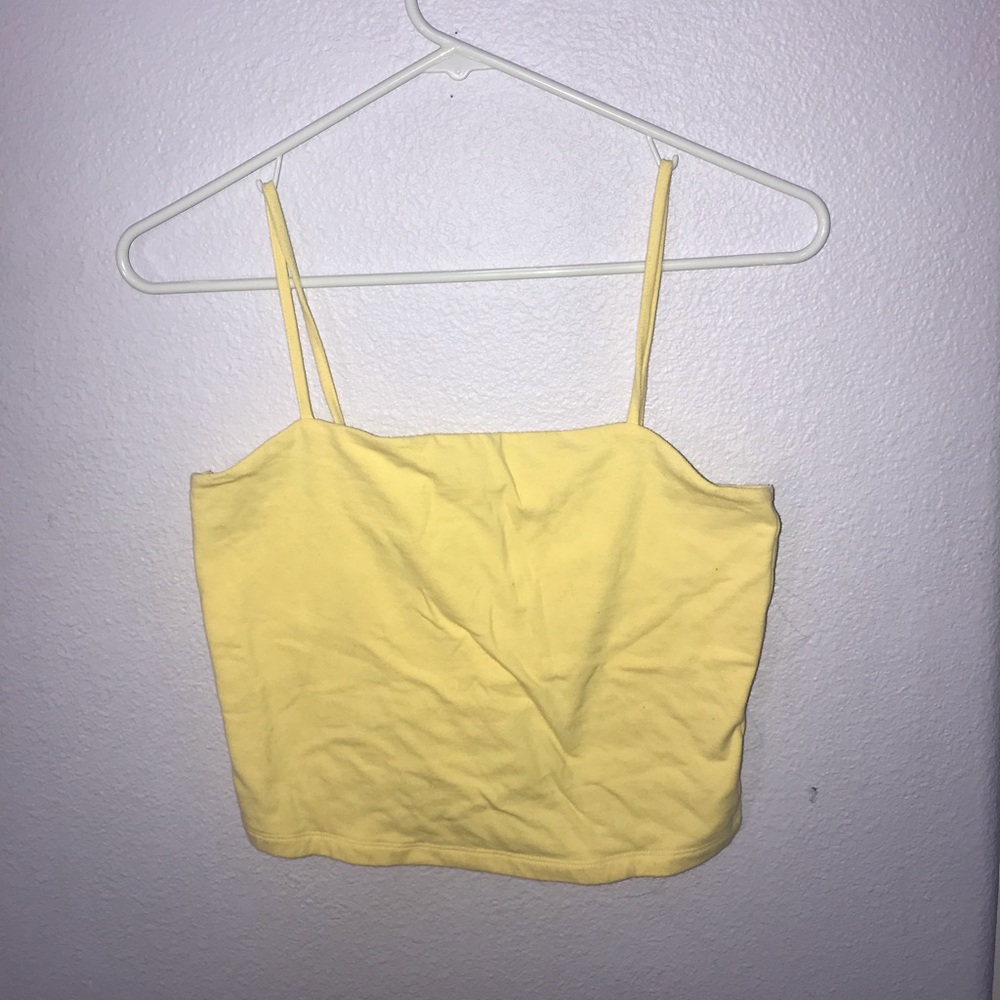 pacsun straight neck crop top